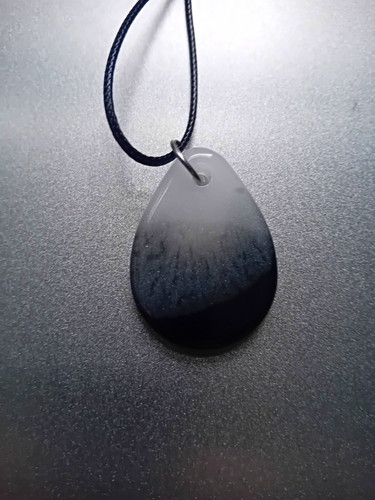 Black grey handmade resin - grey,