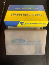 USA NORTON HS-3 TAPERED TRANSLUCENT HARD ARKANSAS SLIP STONE BEHR MANNING HARD