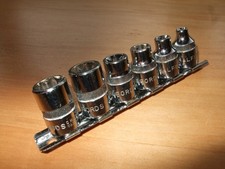 HALFORDS Set of TORX sockets on Rail. 3/8" Sq. Drive