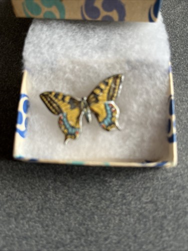 Vintage enamel butterfly - vintage,