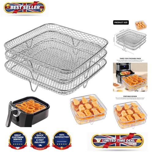 Space saving tier air fryer - air,