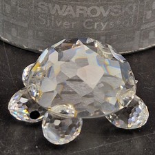 Swarovski 1980s Small Tortoise Turtle Clear Crystal Figurine 010033 7632 030