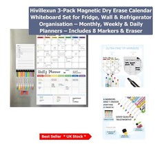 3-Pack Magnetic Dry Erase