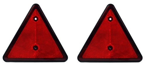 Red reflective triangle - x,