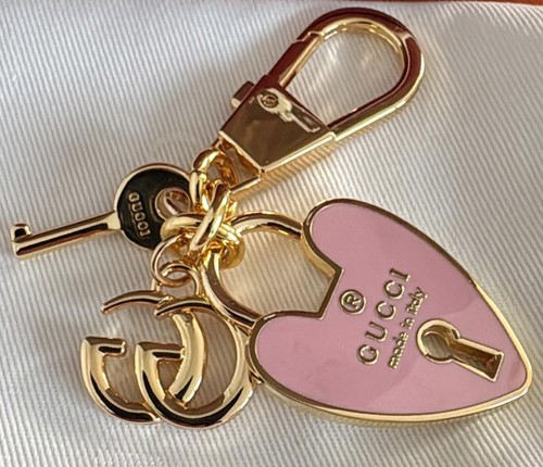 Gucci pink heart keyring key - keyring,