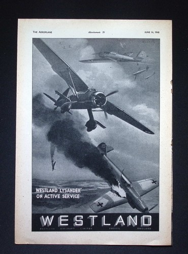 Original 1940 advert westland - 1940,