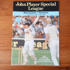 Cricket Programmes John Player League.  Warwickshire 1986 x3.