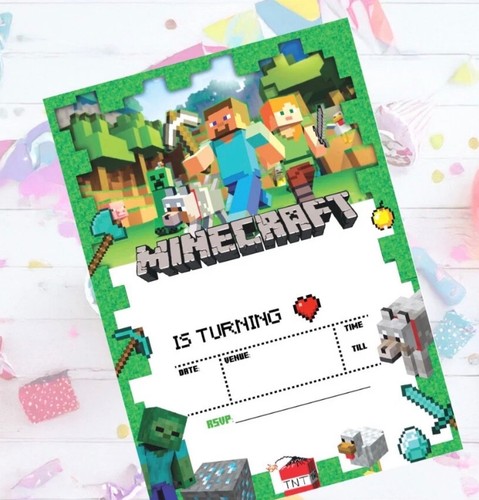 Minecraft birthday party - minecraft,