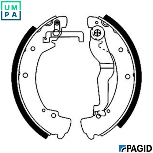 Brake shoe set h8705n for - shoe,