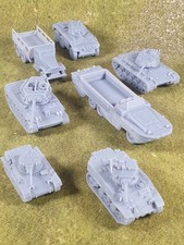 Resin 3D printed 15mm (1/100) WW2 American tanks and Vehicles for Flames of War