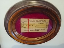 Tetbury to Kemble Train station train ticket in dark wood frame antique 