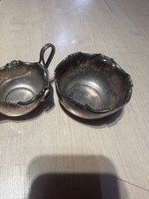 Silver tarnished jug and - jug,