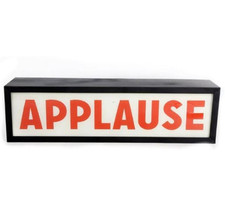 ILLUMINATED VINTAGE RETRO METAL APPLAUSE LIGHT BOX LIGHT WALL SIGN UK MAINS