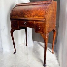 Queen Anne Cylinder Top Writing Desk On cabriole Legs pr 