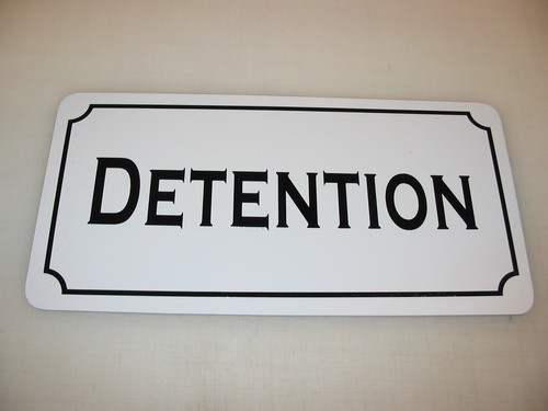 Detention metal sign hotel - detention,