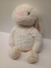 TJM Floppy Bunny Rabbit Soft Plush Toy Comforter Large 16” White Childrens