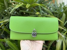 MICHAEL KORS JET SET HAMILTON LG FLAP ENVELOPE CONTINENTAL JUNGLE GREEN