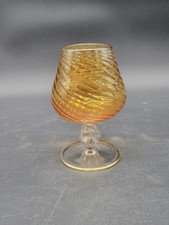 Vintage Hand Blown Glass Amber