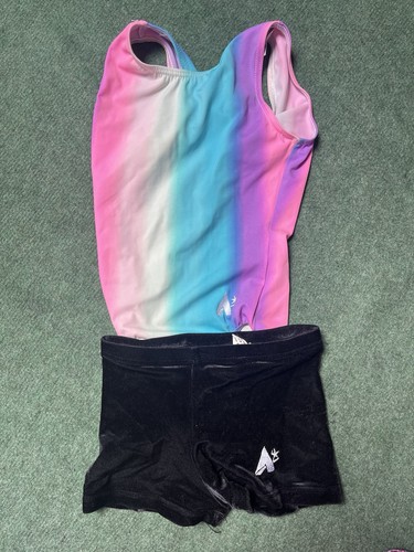 Girls star leotard shorts - a,