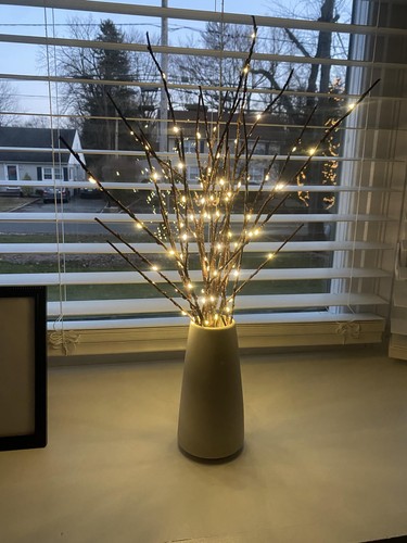 4xlighted brown branches led - brown,