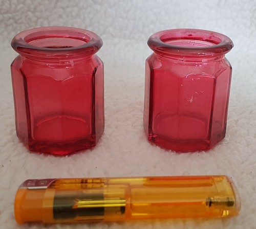 Small red color glass - red,