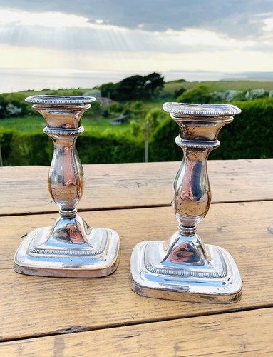 Pair candlesticks old - of,