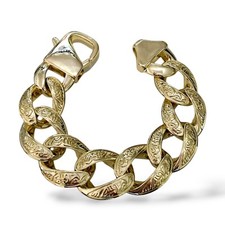 25mm Patterned Bracelet 9ct