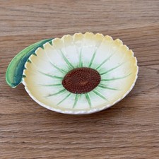 Vintage CarltonWare Australian Design Yellow Daisy Shape Butter Jam Trinket Dish