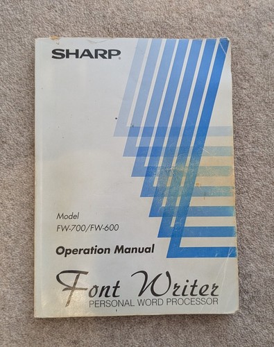 Sharp fontwriter 700 user - fontwriter,