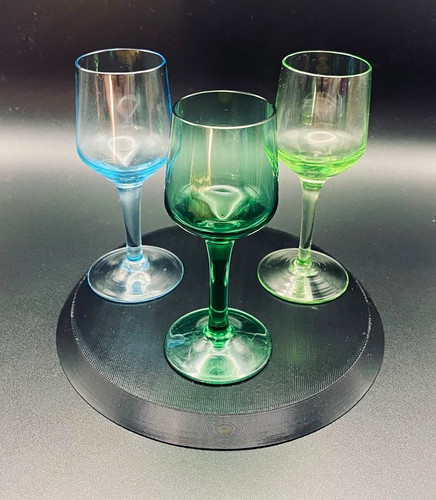 Set coloured glass wine - of, 3
