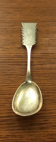 Swedish silver serving spoon - swedish,
