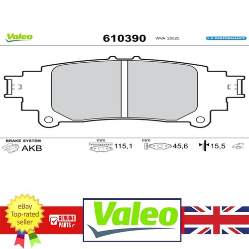 Rear brake pad set - rear, for