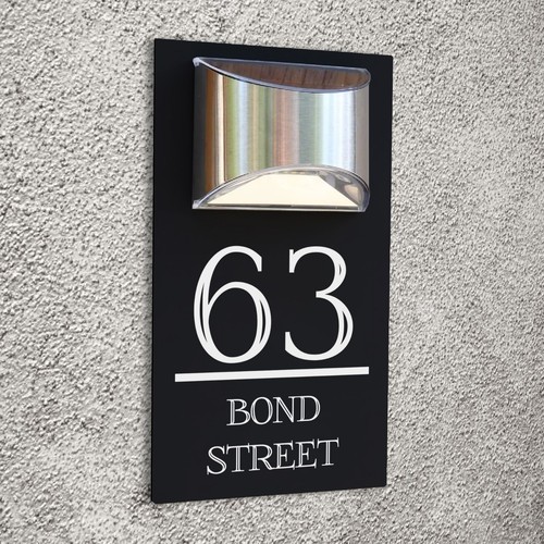 Modern personalised house sign - modern,