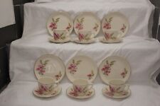 46   NB162 Alfred Meakin Tea Set Pink Poppies 6 Trios