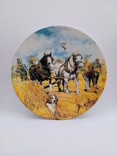 Danbury Mint Collectors' Plate - Wedgewood - 'Working Horses, The Harvesters' 