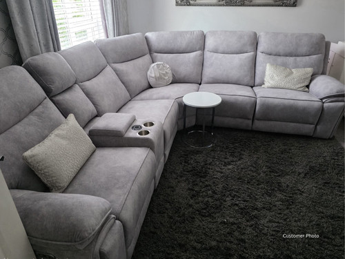 Grey modular electric recliner - modular,