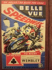 1953 Belle Vue Aces v Wembley Lions National League Meeting 12/9/53