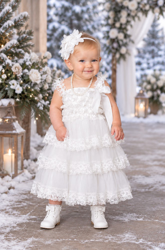 Baby ruffle lace dress - ruffle,