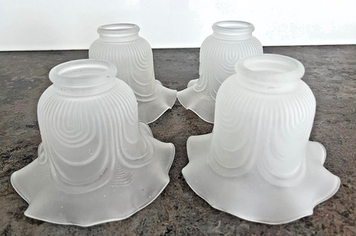 Set vintage frosted glass - 4,