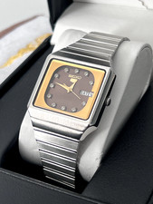 Seiko 5 Automatic 6349 503B Square TV 38MM Brown Gold Dial Day Date Watch