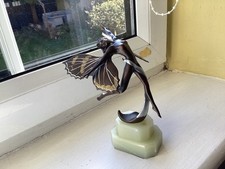Bronze Fairy Figurine Nude With Butterfly Wings
