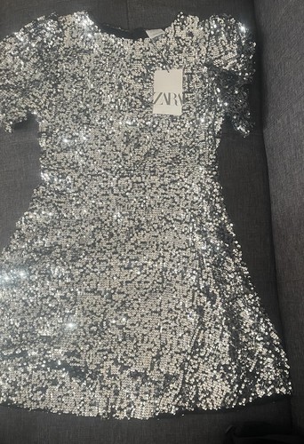 Zara girls silver sequin - girls,