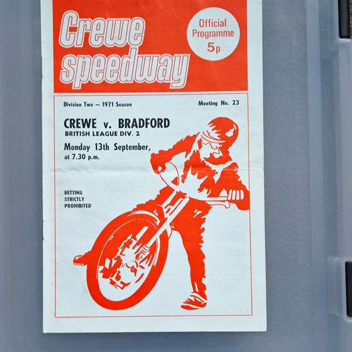 Crewe speedway official - speedway,