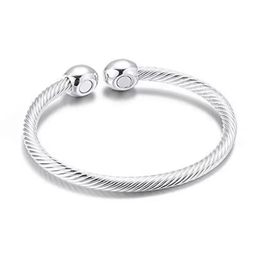Open twisted magnetic - magnetic, bracelet