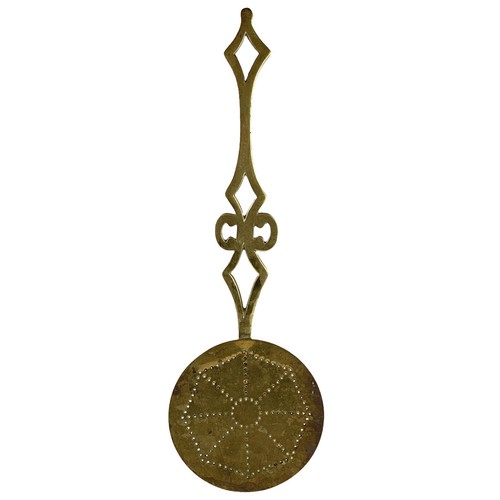 Vintage pierced brass long - pierced,