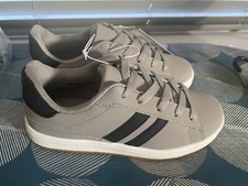 Tu Boys Grey Side Stripe Retro-Style Trainers 2 BNWT