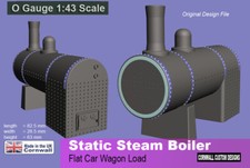 0 Gauge  Railway - Static Steam Boiler -Wagon Load  scenery 7mm  diorama