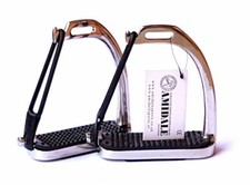 PEACOCK STIRRUPS HORSE RIDING SAFETY IRON FILLIS  SILVER COLOR AMIDALE BNWT
