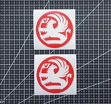 2 X VAUXHALL Car Decal Vinyl Sticker size 7.5 X 7.5 cm  ( 2 x RED Colour ) 
