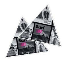 2x Triangle Shape Vinyl